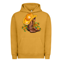 Pigment Peanut Butter yellow  cowgirl and roses Urban Hoodie - AdoDesignShop
