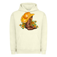 Pigment Pistachio yellow  cowgirl and roses Urban Hoodie - AdoDesignShop