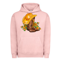 Pigment Salmon yellow  cowgirl and roses Urban Hoodie - AdoDesignShop