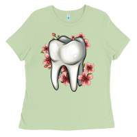 Matcha floral tooth Ladies Tee - Jasminsmagicworld