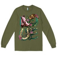 Army Green Love boots horseshoe Long Sleeve Tee - HowdyJamesFarm