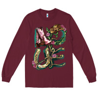 Burgundy Love boots horseshoe Long Sleeve Tee - HowdyJamesFarm