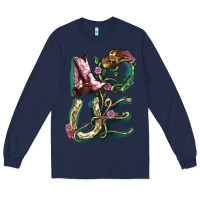 Navy Love boots horseshoe Long Sleeve Tee - HowdyJamesFarm