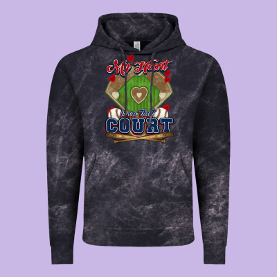My Heart Is On That Court Baseball Vintage Hoodie Designed By Howdyjamesfarm