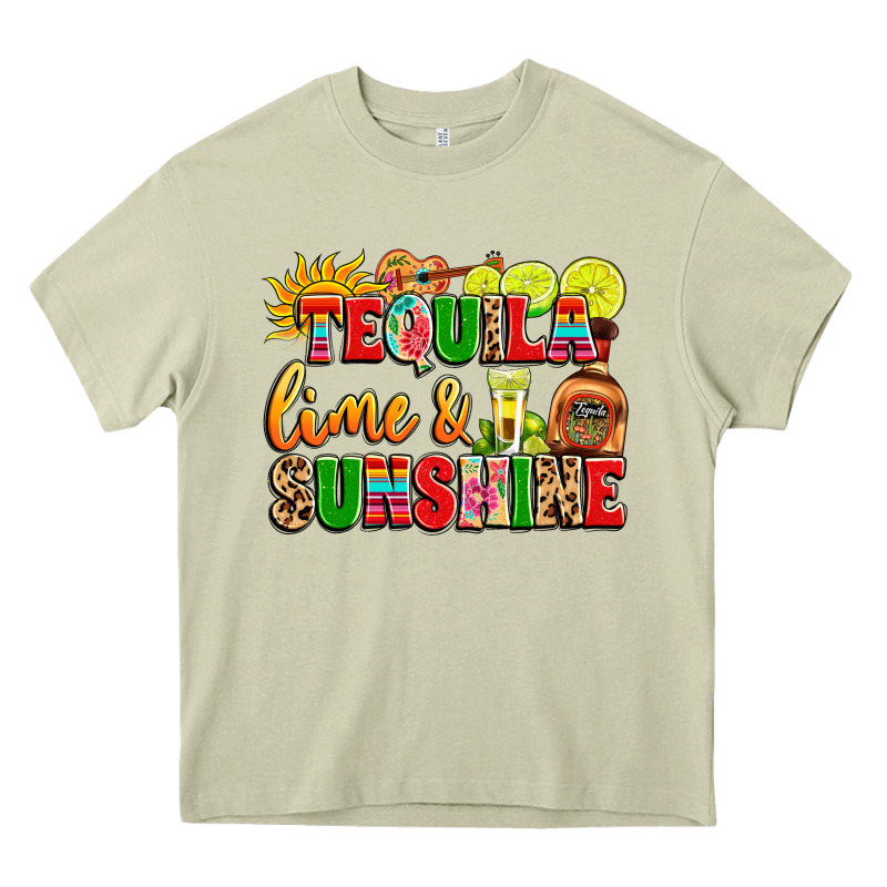 Tequila Lime And Sunshine Heavy Core Tee by LillyAllenDesigns | Teevron