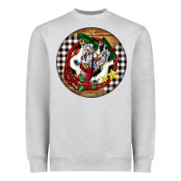 Heather Grey Cowgirl Boots Heavyweight Sweatshirt - FaDigitalArtStudio