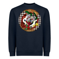 Navy Cowgirl Boots Heavyweight Sweatshirt - FaDigitalArtStudio