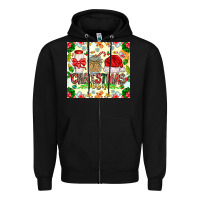 Black Christmas Vibes Zipper Hoodie - CowhideDigitalArt