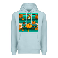 Blue Mist autumn seamless pattern Premium Hoodie - BundleAndBundleShop