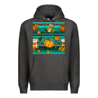 Charcoal Heather autumn seamless pattern Premium Hoodie - BundleAndBundleShop