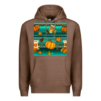 Chestnut autumn seamless pattern Premium Hoodie - BundleAndBundleShop
