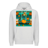 Dove Grey autumn seamless pattern Premium Hoodie - BundleAndBundleShop