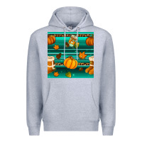 Heather Grey autumn seamless pattern Premium Hoodie - BundleAndBundleShop