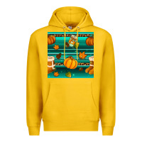 Lemon autumn seamless pattern Premium Hoodie - BundleAndBundleShop