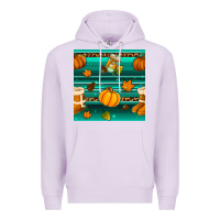 Lilac autumn seamless pattern Premium Hoodie - BundleAndBundleShop