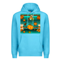 Ocean Blue autumn seamless pattern Premium Hoodie - BundleAndBundleShop