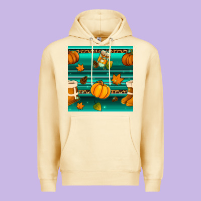 Autumn Seamless Pattern Premium Hoodie Designed By Bundleandbundleshop