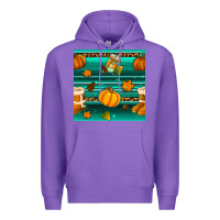 Purple autumn seamless pattern Premium Hoodie - BundleAndBundleShop