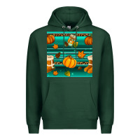 Sports Green autumn seamless pattern Premium Hoodie - BundleAndBundleShop