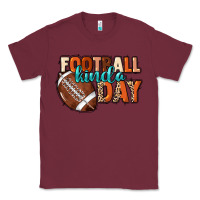Burgundy Football kinda day Classic Tee - NancyCooperArtShop