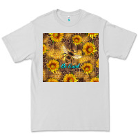 Dove Grey be kind bee and sunflowers Premium Tee - Artiststas