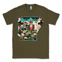Army Green arkansas map Classic Tee - RacoonDesign