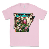 Bubblegum Pink arkansas map Classic Tee - RacoonDesign