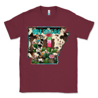 Burgundy arkansas map Classic Tee - RacoonDesign