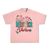 Salmon Little mister America 4th of july Urban Heavy Tee - HowdyJamesFarm