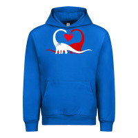 Cobalt funny hearts love dinosaur valentine s day gift boys girls Urban Hoodie - minhPixels