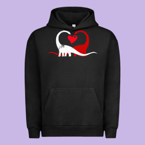 Funny Hearts Love Dinosaur Valentine S Day Gift Boys Girls Urban Hoodie Designed By Minhpixels