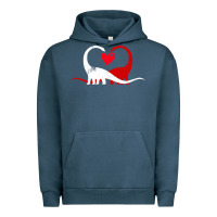 Pigment Midnight Navy funny hearts love dinosaur valentine s day gift boys girls Urban Hoodie - minhPixels