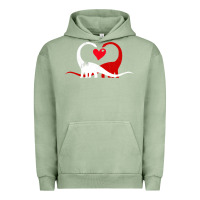 Pigment Oil Green funny hearts love dinosaur valentine s day gift boys girls Urban Hoodie - minhPixels