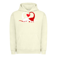 Pigment Pistachio funny hearts love dinosaur valentine s day gift boys girls Urban Hoodie - minhPixels