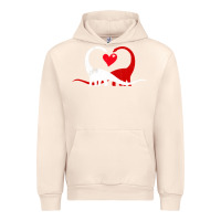 Sandshell funny hearts love dinosaur valentine s day gift boys girls Urban Hoodie - minhPixels