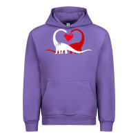 Tulip funny hearts love dinosaur valentine s day gift boys girls Urban Hoodie - minhPixels