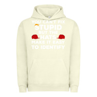 Pigment Pistachio You Can'T Fix Stupid But The Hats Make It Easy To Identify Urban Hoodie - minhPixels