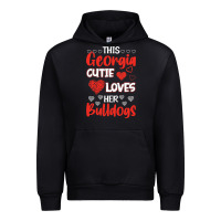 Black this georgia cutie loves her bulldogs fun football Urban Hoodie - minhPixels