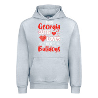 Heather Grey this georgia cutie loves her bulldogs fun football Urban Hoodie - minhPixels