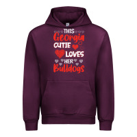 Mauve Wine this georgia cutie loves her bulldogs fun football Urban Hoodie - minhPixels