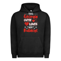 Pigment Black this georgia cutie loves her bulldogs fun football Urban Hoodie - minhPixels