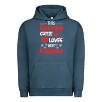 Pigment Midnight Navy this georgia cutie loves her bulldogs fun football Urban Hoodie - minhPixels