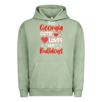 Pigment Oil Green this georgia cutie loves her bulldogs fun football Urban Hoodie - minhPixels