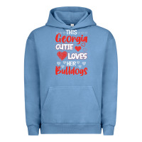 Pigment Pebble Blue this georgia cutie loves her bulldogs fun football Urban Hoodie - minhPixels