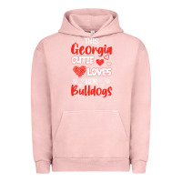 Pigment Salmon this georgia cutie loves her bulldogs fun football Urban Hoodie - minhPixels