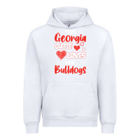 White this georgia cutie loves her bulldogs fun football Urban Hoodie - minhPixels