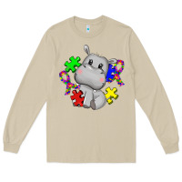 Mushroom autism hippopotamus Long Sleeve Tee - CowGirlArtShop