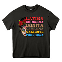 Asphalt mexican sugar skull latina chingona bonita Heavy Core Tee - LillyAllenDesigns