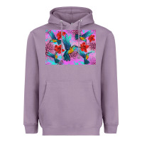 Lavender Flower Hummingbird Heavyweight Hoodie - Artiststas