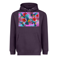 Plum Flower Hummingbird Heavyweight Hoodie - Artiststas